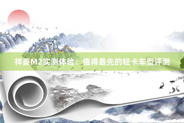 祥菱M2实测体验：值得最先的轻卡车型评测